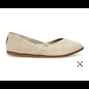 Toms natural burlap women’s Jutti flats size 7.5